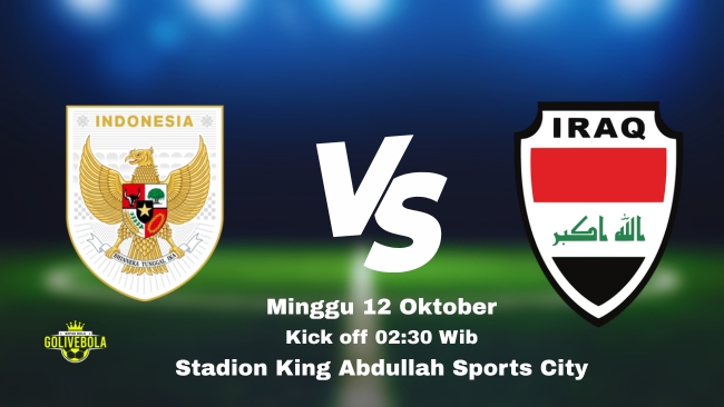 Indonesia vs Irak - Live Streaming Bola Hari Ini | Go Live Bola
